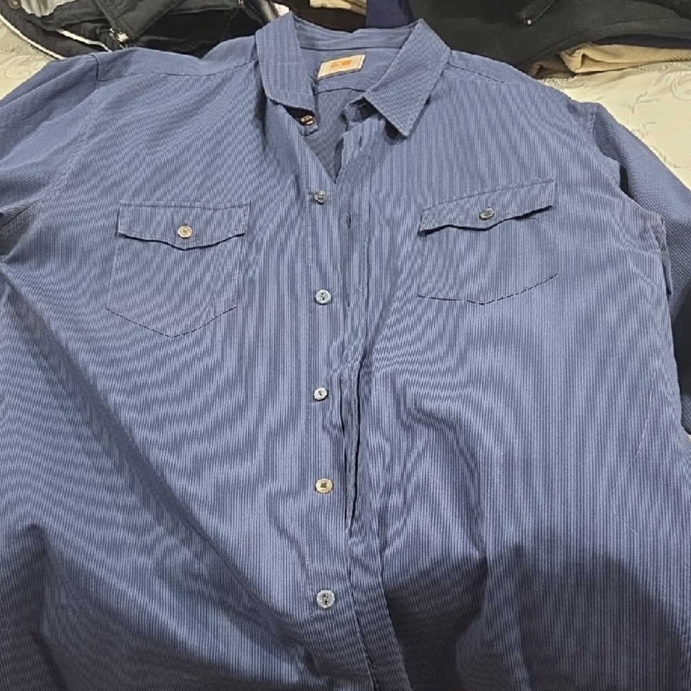 Stylish Blue Button-Down Shirt for Men